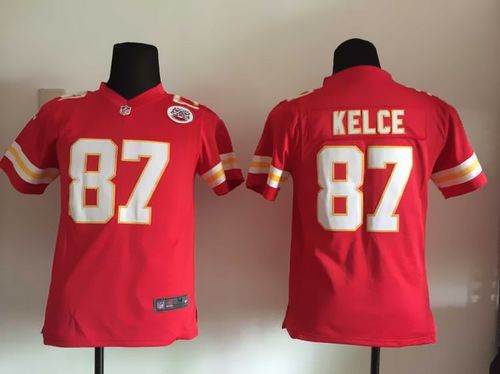 Nike Chiefs #87 Travis Kelce Red Team Color Youth Stitched NFL Elite Jersey