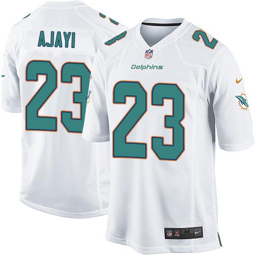 Nike Dolphins #23 Jay Ajayi White Youth Stitched NFL Elite Jersey