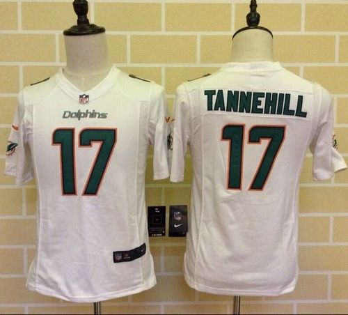 Nike Dolphins #17 Ryan Tannehill White Youth Stitched NFL Elite Jersey