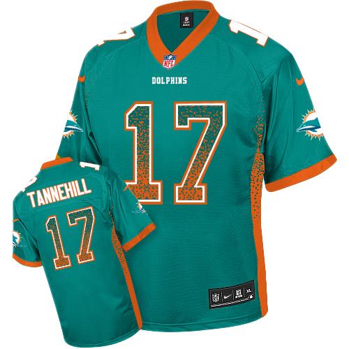 Nike Dolphins #17 Ryan Tannehill Aqua Green Team Color Youth Stitched NFL Elite Drift Fashion Jersey