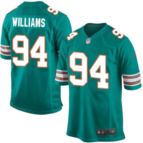 Nike Dolphins #94 Mario Williams Aqua Green Alternate Youth Stitched NFL Elite Jersey