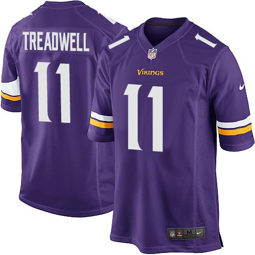 Nike Vikings #11 Laquon Treadwell Purple Team Color Youth Stitched NFL Elite Jersey