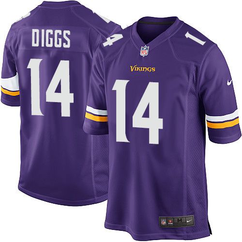 Nike Vikings #14 Stefon Diggs Purple Team Color Youth Stitched NFL Elite Jersey