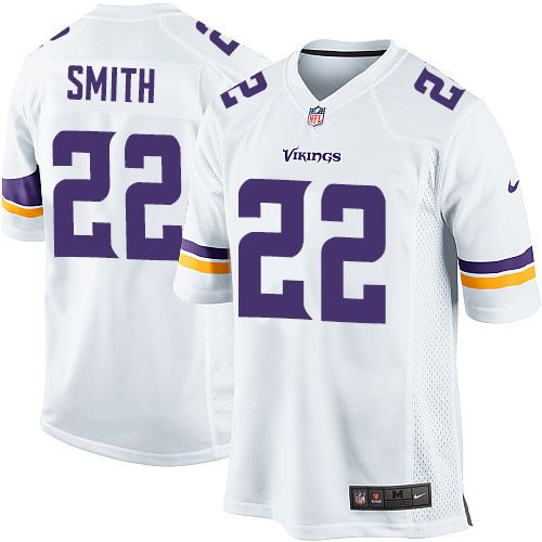 Nike Vikings #22 Harrison Smith White Youth Stitched NFL Elite Jersey