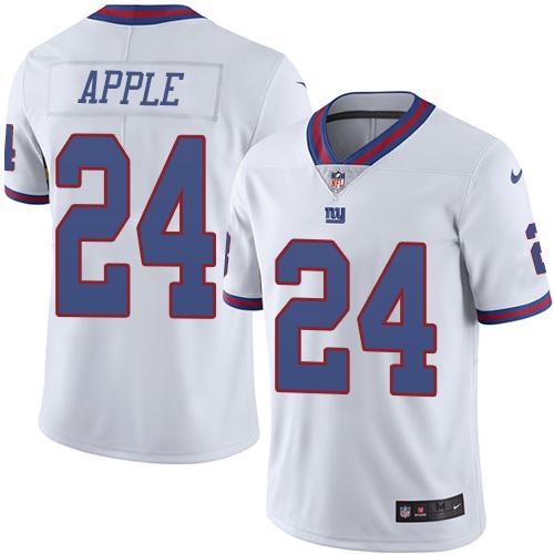 Nike Giants #24 Eli Apple White Youth Stitched NFL Limited Rush Jersey