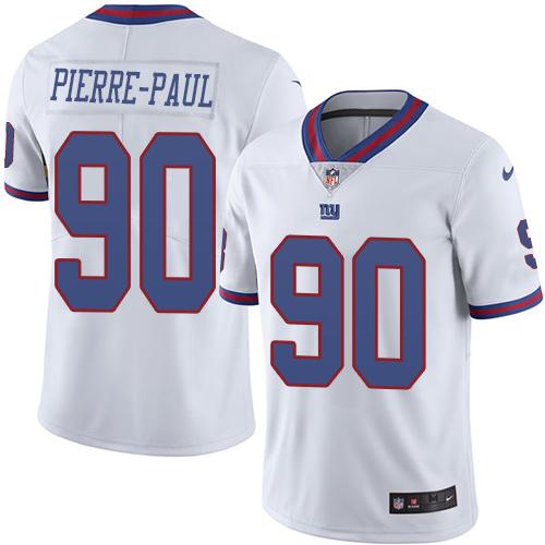 Nike Giants #90 Jason Pierre-Paul White Youth Stitched NFL Limited Rush Jersey