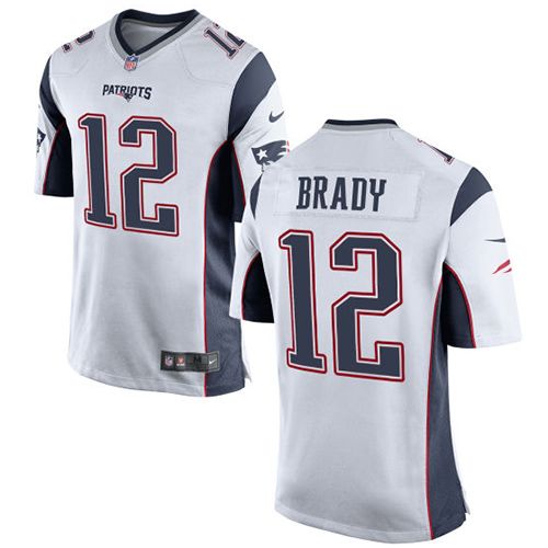 Nike Patriots #12 Tom Brady White Youth Stitched NFL New Elite Jersey