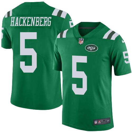 Nike Jets #5 Christian Hackenberg Green Youth Stitched NFL Elite Rush Jersey