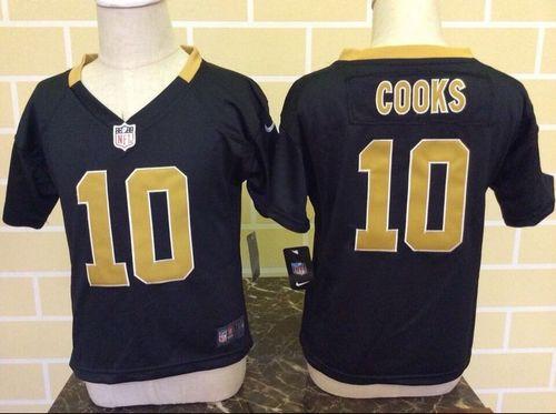Toddler Nike Saints #10 Brandin Cooks Black Team Color Stitched NFL Elite Jersey
