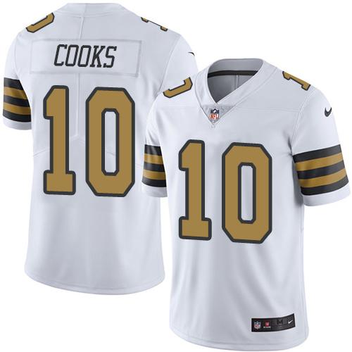 Nike Saints #10 Brandin Cooks White Youth Stitched NFL Limited Rush Jersey