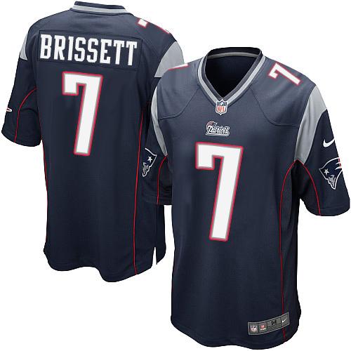 Nike Patriots #7 Jacoby Brissett Navy Blue Team Color Youth Stitched NFL New Elite Jersey