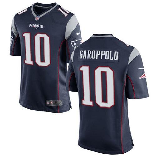 Nike Patriots #10 Jimmy Garoppolo Navy Blue Team Color Youth Stitched NFL New Elite Jersey