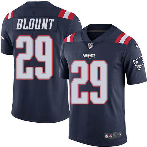Nike Patriots #29 LeGarrette Blount Navy Blue Youth Stitched NFL Limited Rush Jersey