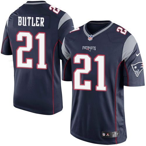 Nike Patriots #21 Malcolm Butler Navy Blue Team Color Youth Stitched NFL New Elite Jersey