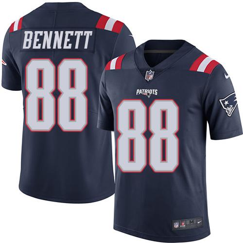 Nike Patriots #88 Martellus Bennett Navy Blue Youth Stitched NFL Limited Rush Jersey