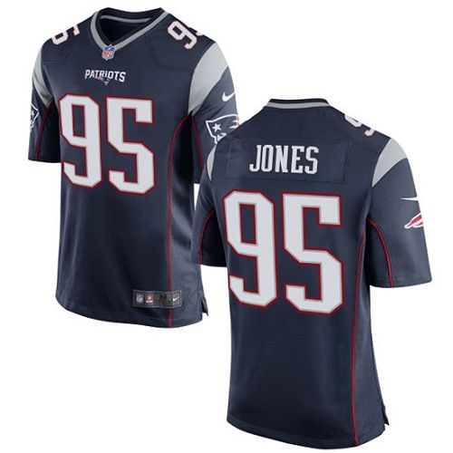 Nike Patriots #95 Chandler Jones Navy Blue Team Color Youth Stitched NFL New Elite Jersey