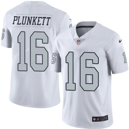 Nike Raiders #16 Jim Plunkett White Youth Stitched NFL Limited Rush Jersey