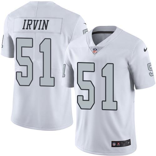 Nike Raiders #51 Bruce Irvin White Youth Stitched NFL Limited Rush Jersey
