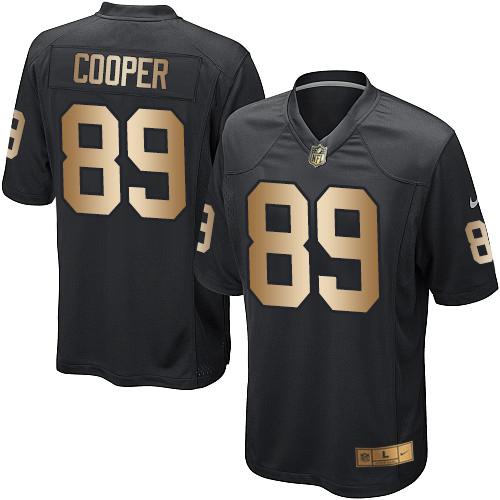 Nike Raiders #89 Amari Cooper Black Team Color Youth Stitched NFL Elite Gold Jersey