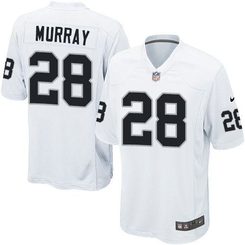 Nike Raiders #28 Latavius Murray White Youth Stitched NFL Elite Jersey