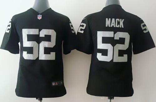 Nike Raiders #52 Khalil Mack Black Team Color Youth Stitched NFL Elite Jersey