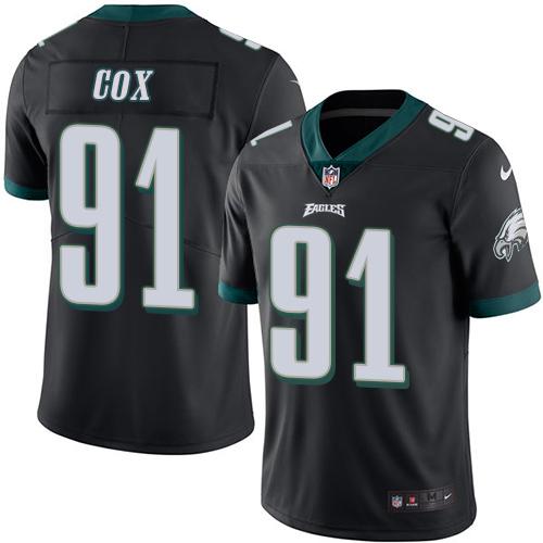 Nike Eagles #91 Fletcher Cox Black Youth Stitched NFL Limited Rush Jersey