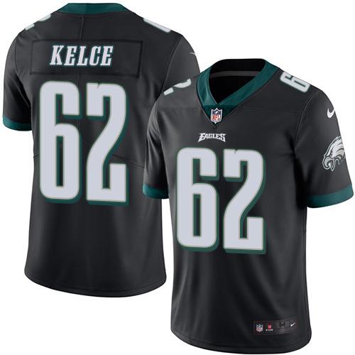 Nike Eagles #62 Jason Kelce Black Youth Stitched NFL Limited Rush Jersey