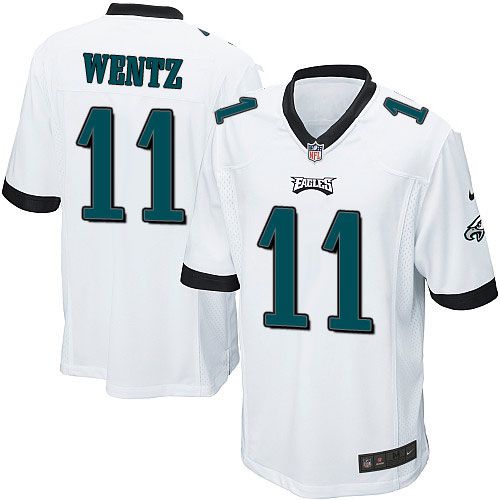 Nike Eagles #11 Carson Wentz White Youth Stitched NFL New Elite Jersey