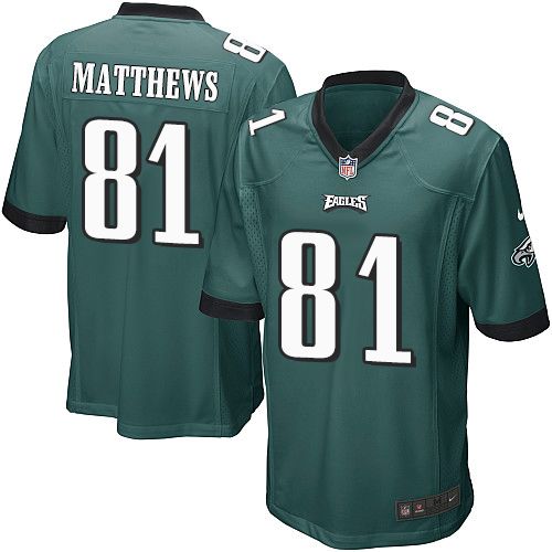 Nike Eagles #81 Jordan Matthews Midnight Green Team Color Youth Stitched NFL New Elite Jersey