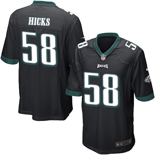 Nike Eagles #58 Jordan Hicks Black Alternate Youth Stitched NFL New Elite Jersey