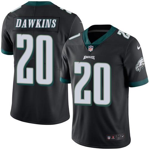 Nike Eagles #20 Brian Dawkins Black Youth Stitched NFL Limited Rush Jersey