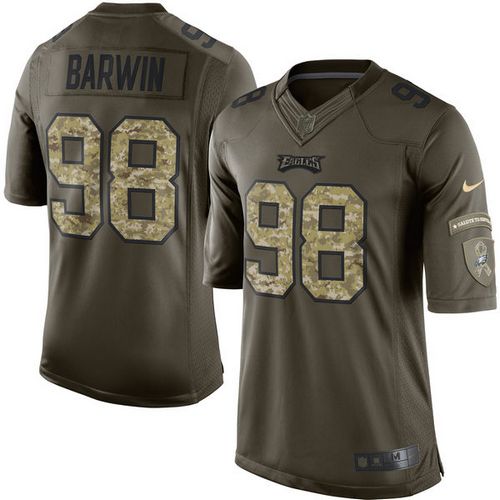 Nike Eagles #98 Connor Barwin Green Youth Stitched NFL Limited Salute to Service Jersey