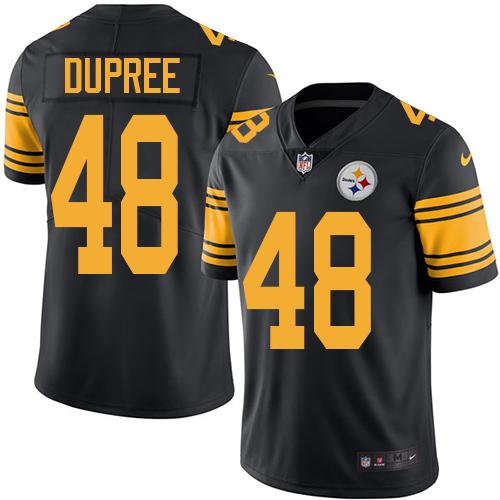 Nike Steelers #48 Bud Dupree Black Youth Stitched NFL Limited Rush Jersey