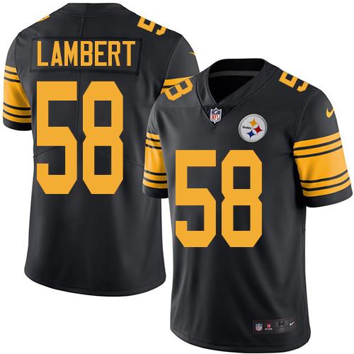 Nike Steelers #58 Jack Lambert Black Youth Stitched NFL Limited Rush Jersey
