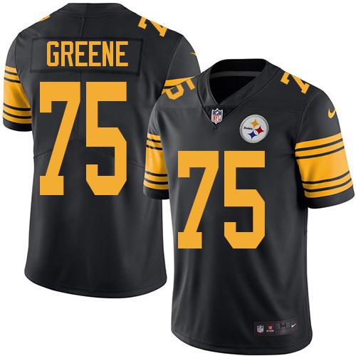 Nike Steelers #75 Joe Greene Black Youth Stitched NFL Limited Rush Jersey