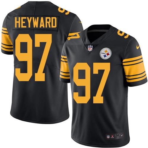 Nike Steelers #97 Cameron Heyward Black Youth Stitched NFL Limited Rush Jersey