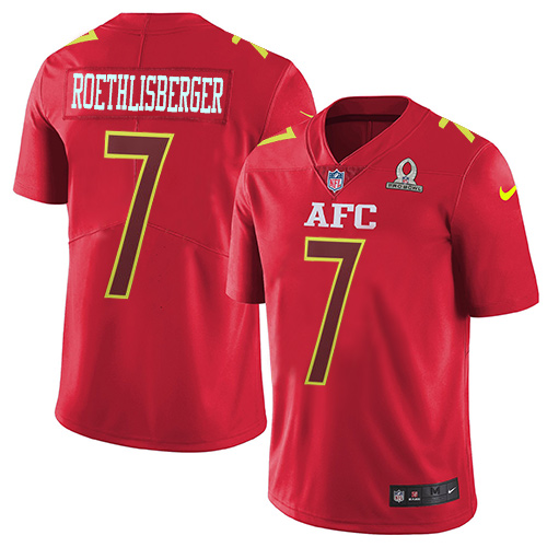 Nike Steelers #7 Ben Roethlisberger Red Youth Stitched NFL Limited AFC 2017 Pro Bowl Jersey