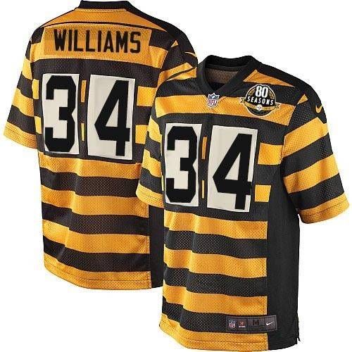 Nike Steelers #34 DeAngelo Williams Black/Yellow Alternate Youth Stitched NFL Elite Jersey