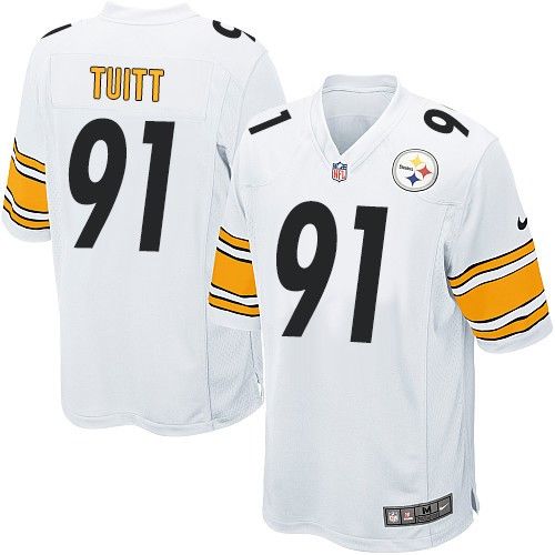 Nike Steelers #91 Stephon Tuitt White Youth Stitched NFL Elite Jersey