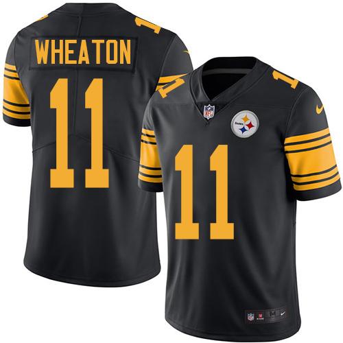 Nike Steelers #11 Markus Wheaton Black Youth Stitched NFL Limited Rush Jersey