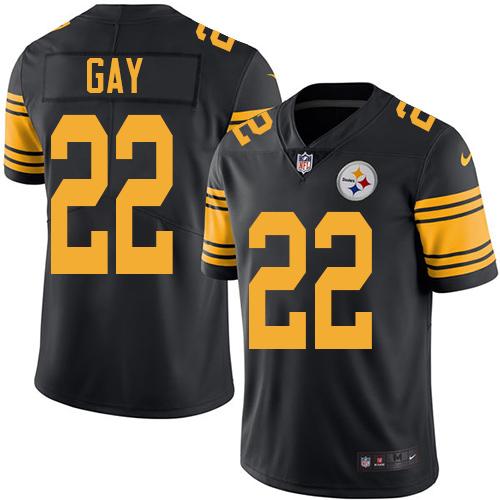 Nike Steelers #22 William Gay Black Youth Stitched NFL Limited Rush Jersey