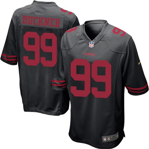 Nike 49ers #99 DeForest Buckner Black Alternate Youth Stitched NFL Elite Jersey
