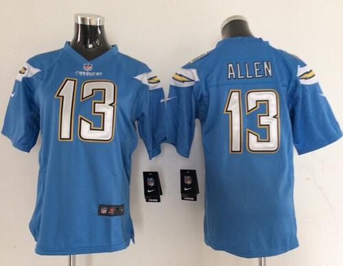 Nike Chargers #13 Keenan Allen Electric Blue Alternate Youth Stitched NFL New Elite Jersey