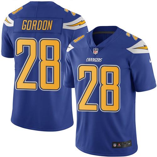Nike Chargers #28 Melvin Gordon Electric Blue Youth Stitched NFL Limited Rush Jersey