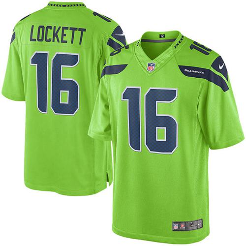 Nike Seahawks #16 Tyler Lockett Green Youth Stitched NFL Limited Rush Jersey