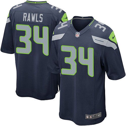 Nike Seahawks #34 Thomas Rawls Steel Blue Team Color Youth Stitched NFL Elite Jersey