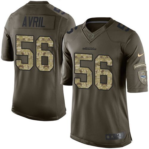 Nike Seahawks #56 Cliff Avril Green Youth Stitched NFL Limited Salute to Service Jersey