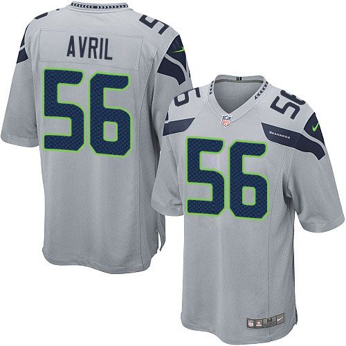 Nike Seahawks #56 Cliff Avril Grey Alternate Youth Stitched NFL Elite Jersey