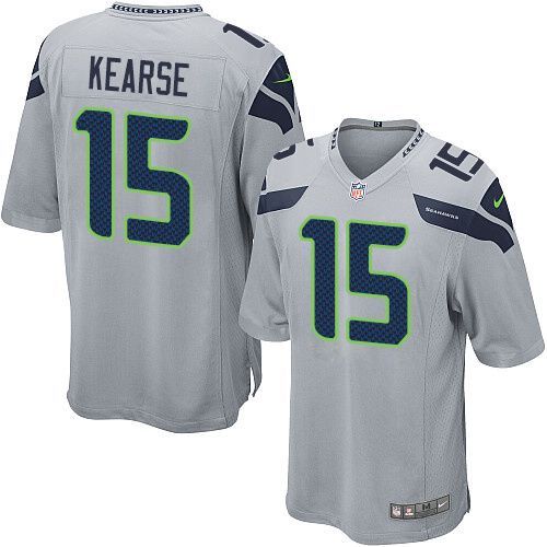 Nike Seahawks #15 Jermaine Kearse Grey Alternate Youth Stitched NFL Elite Jersey