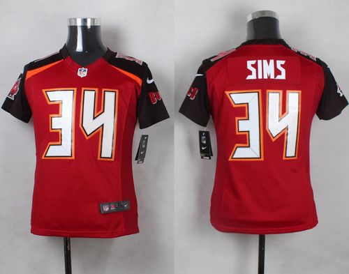 Nike Buccaneers #34 Charles Sims Red Team Color Youth Stitched NFL New Elite Jersey
